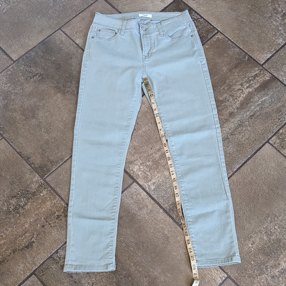 Kensie Jeans Straight Leg Stretch Size 4 Light Sage Green - Picture 5 of 11